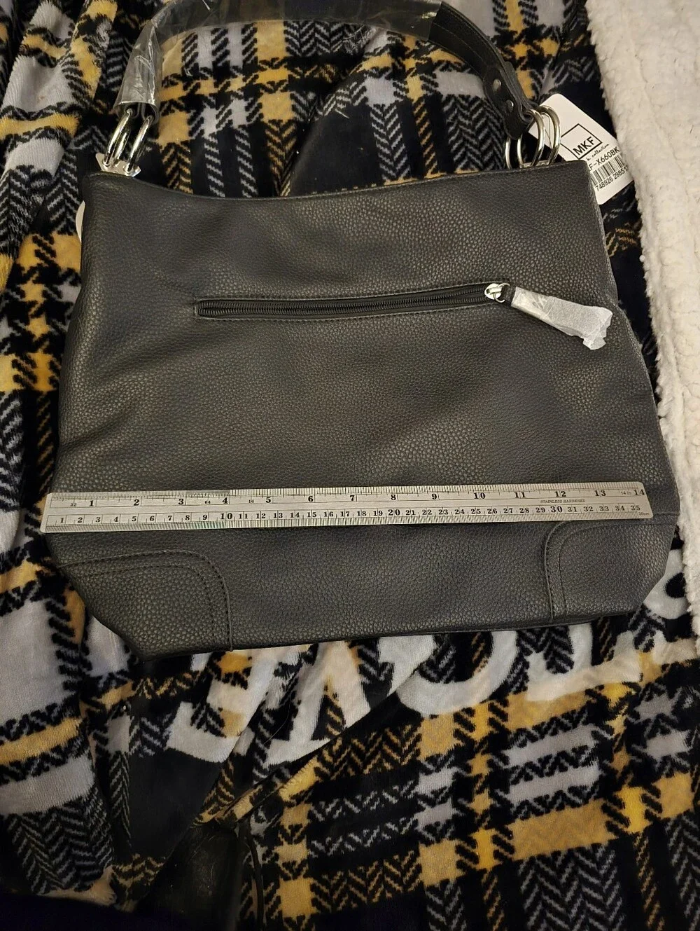 Black Women's Shoulder Bag with Wristlet Pouch